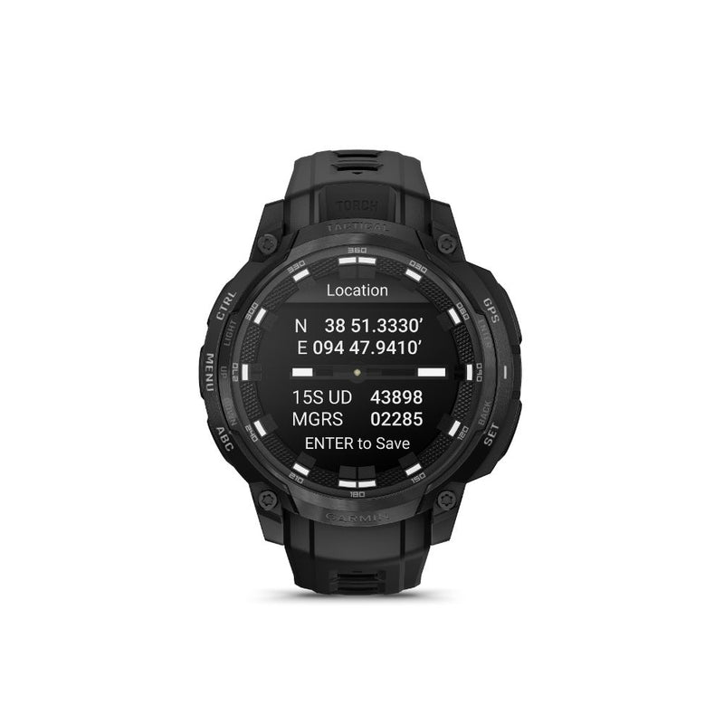 Garmin Instinct Crossover AMOLED -Tactical Edition (Black with Black Silicone Band)