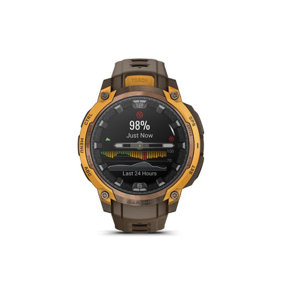 Garmin Instinct Crossover AMOLED Bronze Sunburst with Cocoa Silicone Band