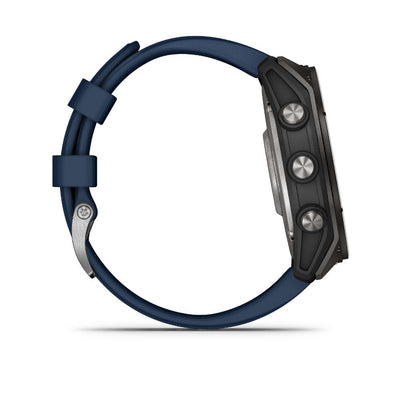 Garmin Quatix 8 51 mm AMOLED Sapphire (Titanium bezel with captain blue silicone band)