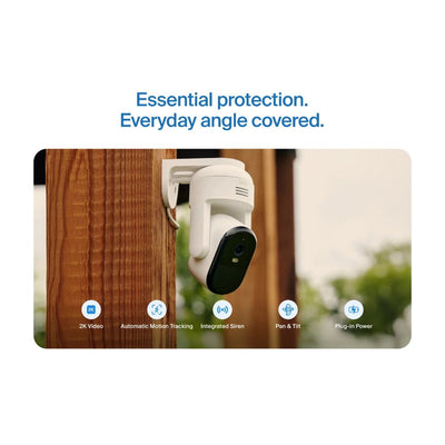 Arlo Essential 3 2K Outdoor Powered PTZ Camera - 1 Pack