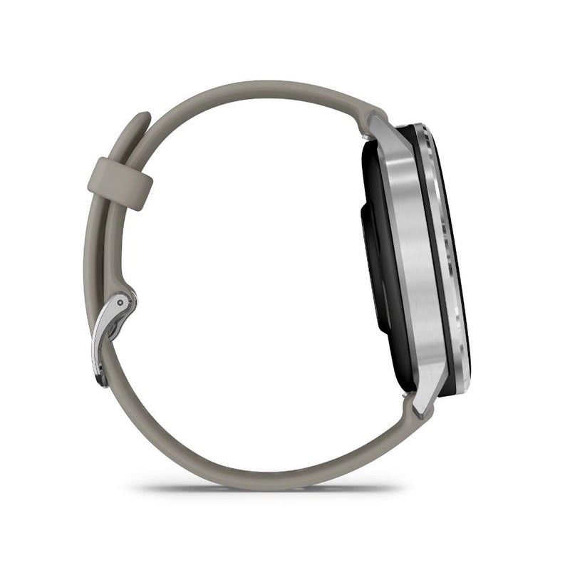 Garmin Venu 4 - 45mm Silver with Silver Gray Silicone Band