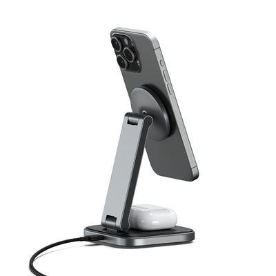 Satechi 2-in-1 Foldable QI2 Wireless Charging Stand