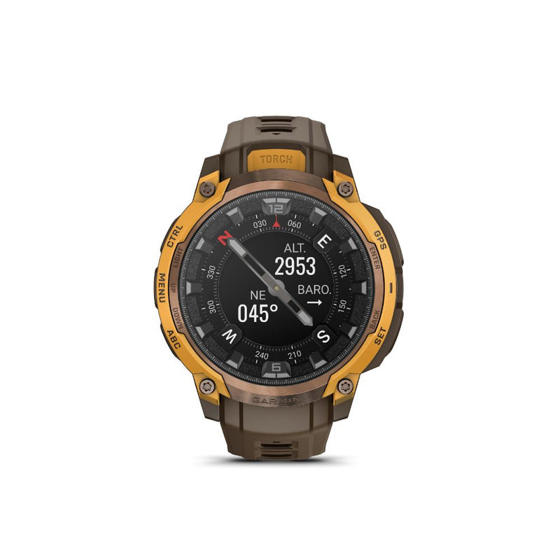 Garmin Instinct Crossover AMOLED Bronze Sunburst with Cocoa Silicone Band