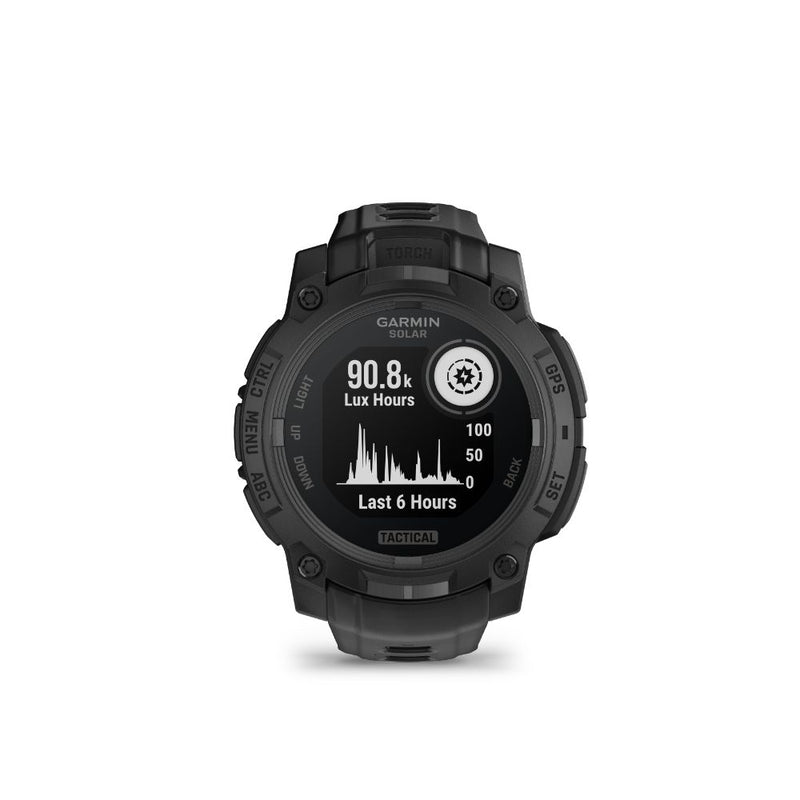 Garmin Instinct 3 45 mm Solar Tactical Edition (Black with black silicone band)