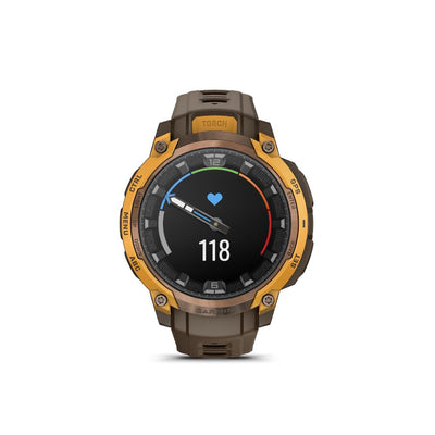 Garmin Instinct Crossover AMOLED Bronze Sunburst with Cocoa Silicone Band