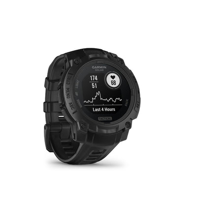 Garmin Instinct 3 45 mm Solar Tactical Edition (Black with black silicone band)