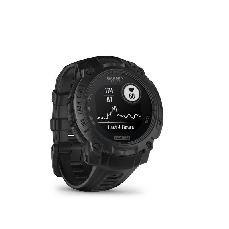 Garmin Instinct 3 45 mm Solar Tactical Edition (Black with black silicone band)