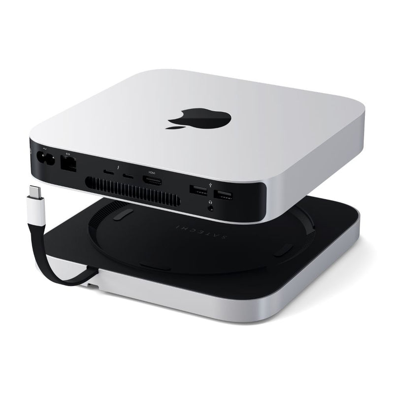 Satechi Stand & Hub for Mac Mini/Studio with NVME SSD Enclosure (Silver)