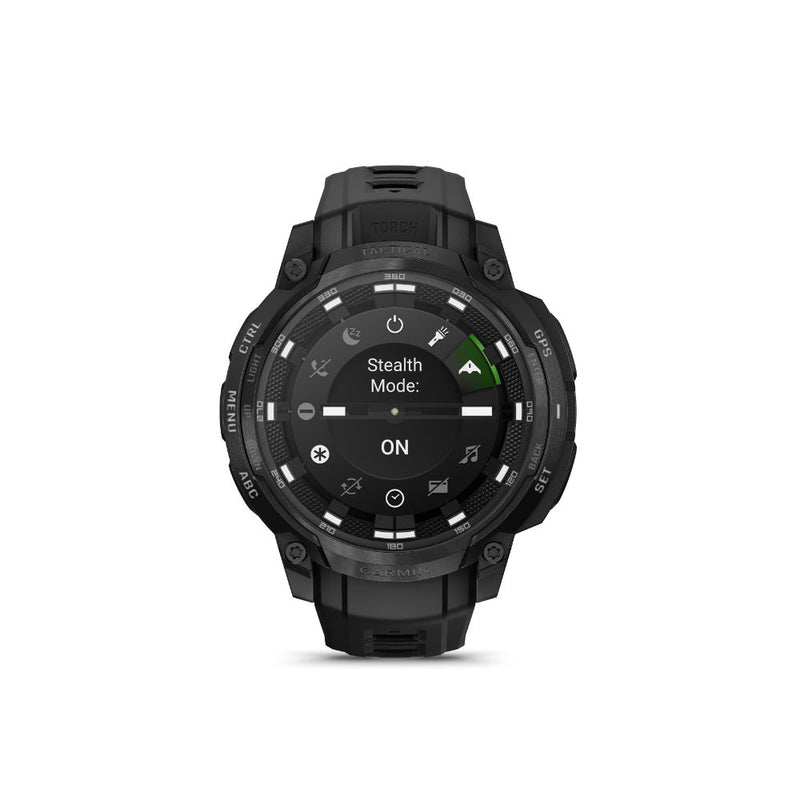 Garmin Instinct Crossover AMOLED -Tactical Edition (Black with Black Silicone Band)