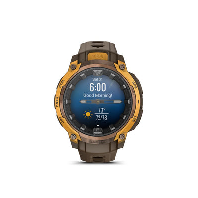 Garmin Instinct Crossover AMOLED Bronze Sunburst with Cocoa Silicone Band