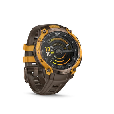 Garmin Instinct Crossover AMOLED Bronze Sunburst with Cocoa Silicone Band