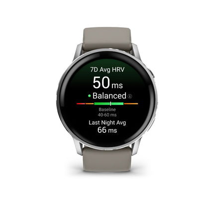 Garmin Venu 4 - 45mm Silver with Silver Gray Silicone Band