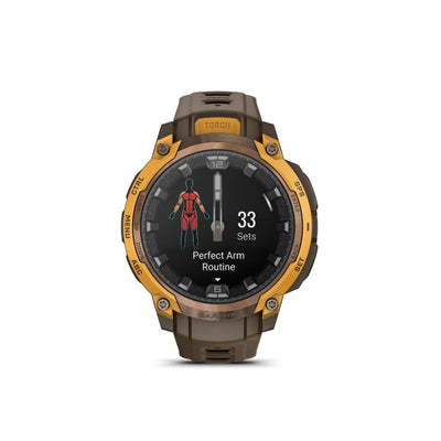 Garmin Instinct Crossover AMOLED Bronze Sunburst with Cocoa Silicone Band