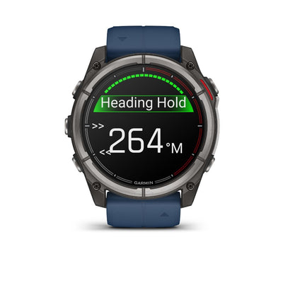 Garmin Quatix 8 51 mm AMOLED Sapphire (Titanium bezel with captain blue silicone band)