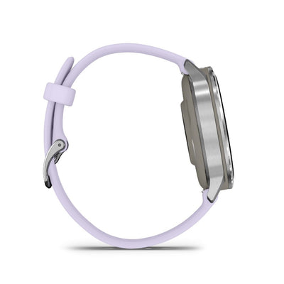 Garmin Venu 4 - 41mm Silver with Periwinkle Silicone Band