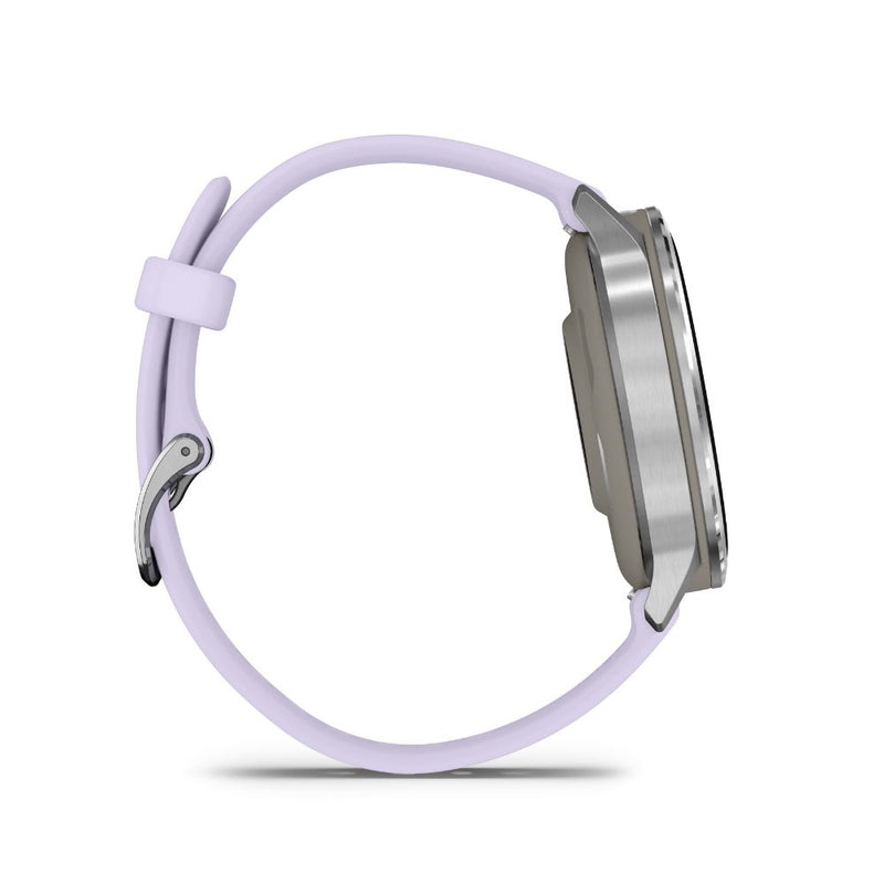Garmin Venu 4 - 41mm Silver with Periwinkle Silicone Band