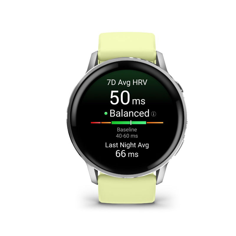 Garmin Venu 4 - 45mm Silver with Citron Band