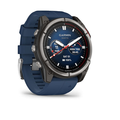 Garmin Quatix 8 51 mm AMOLED Sapphire (Titanium bezel with captain blue silicone band)