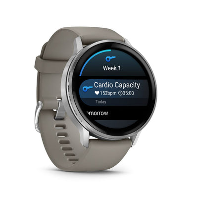 Garmin Venu 4 - 45mm Silver with Silver Gray Silicone Band