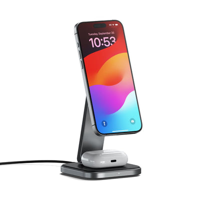 Satechi 2-in-1 Foldable QI2 Wireless Charging Stand