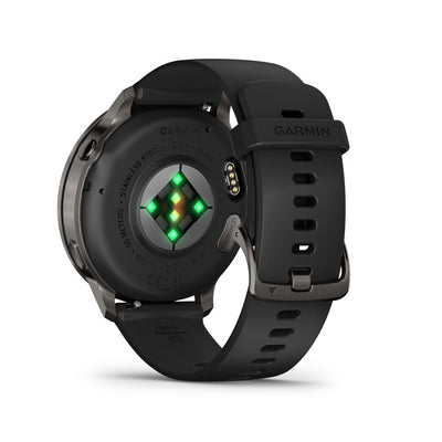Garmin Venu 4 - 45mm Slate with Black Silicone Band