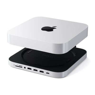 Satechi Stand & Hub for Mac Mini/Studio with NVME SSD Enclosure (Silver)