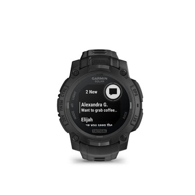 Garmin Instinct 3 45 mm Solar Tactical Edition (Black with black silicone band)