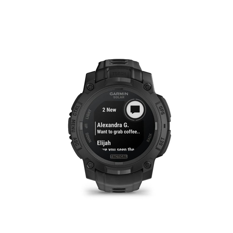 Garmin Instinct 3 45 mm Solar Tactical Edition (Black with black silicone band)