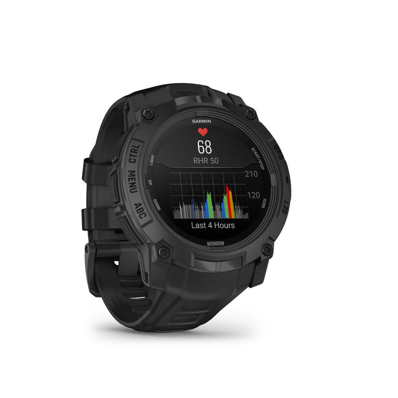 Garmin Instinct 3 50 mm AMOLED Tactical Edition (Black with black silicone band)