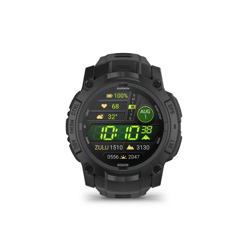 Garmin Instinct 3 50 mm AMOLED Tactical Edition (Black with black silicone band)