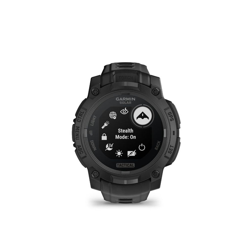 Garmin Instinct 3 45 mm Solar Tactical Edition (Black with black silicone band)