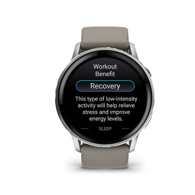 Garmin Venu 4 - 45mm Silver with Silver Gray Silicone Band