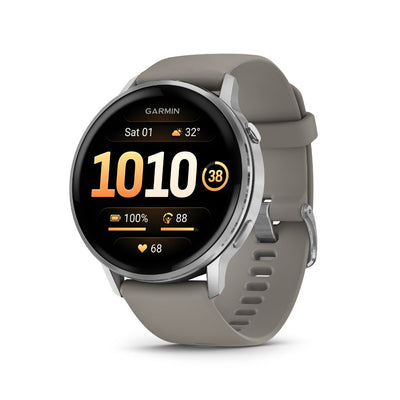 Garmin Venu 4 - 45mm Silver with Silver Gray Silicone Band