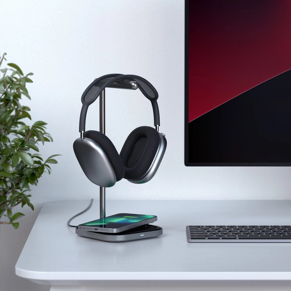 Satechi 2-in-1 Headphone Stand with Wireless Charger – MacGear New