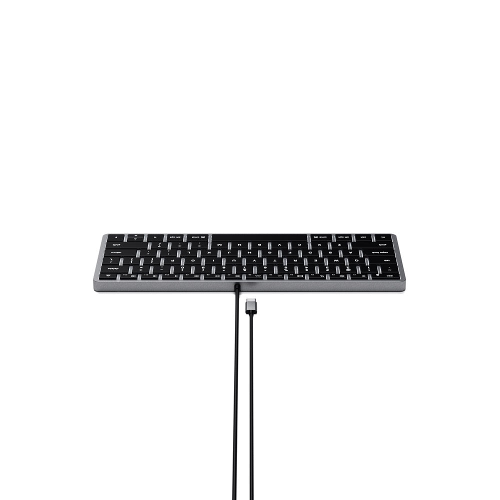 Satechi Slim W1 Wired USB-C Backlit Keyboard (Space Grey