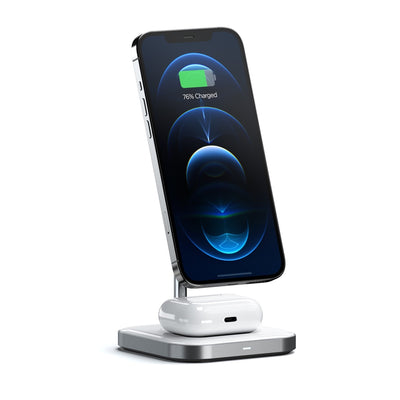 Satechi Magnetic 2-in-1 Wireless Charging Stand (Space Grey)