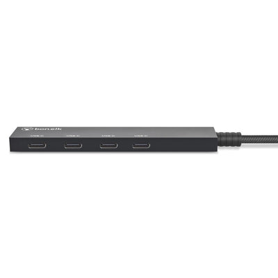 Bonelk Long-Life USB-C to 4 Port USB-C 3.0 Slim Hub - (Black)