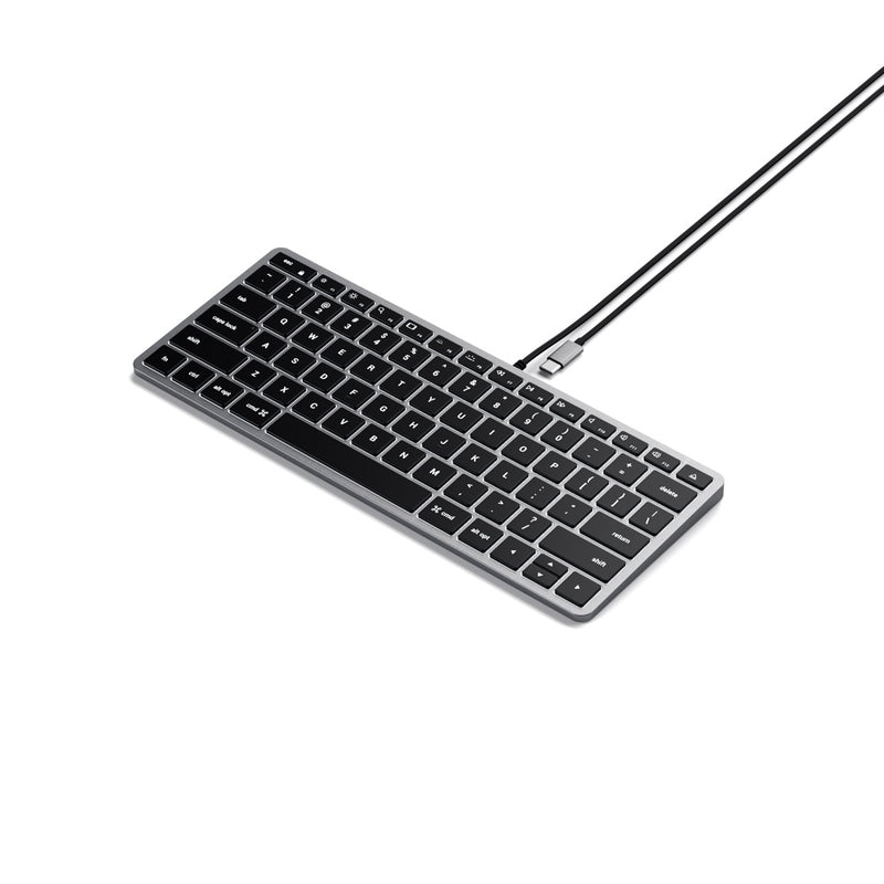 Satechi Slim W1 Wired USB-C Backlit Keyboard (Space Grey)