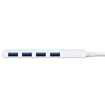 Bonelk Long-Life USB-A to 4 Port USB 3.0 Slim Hub White