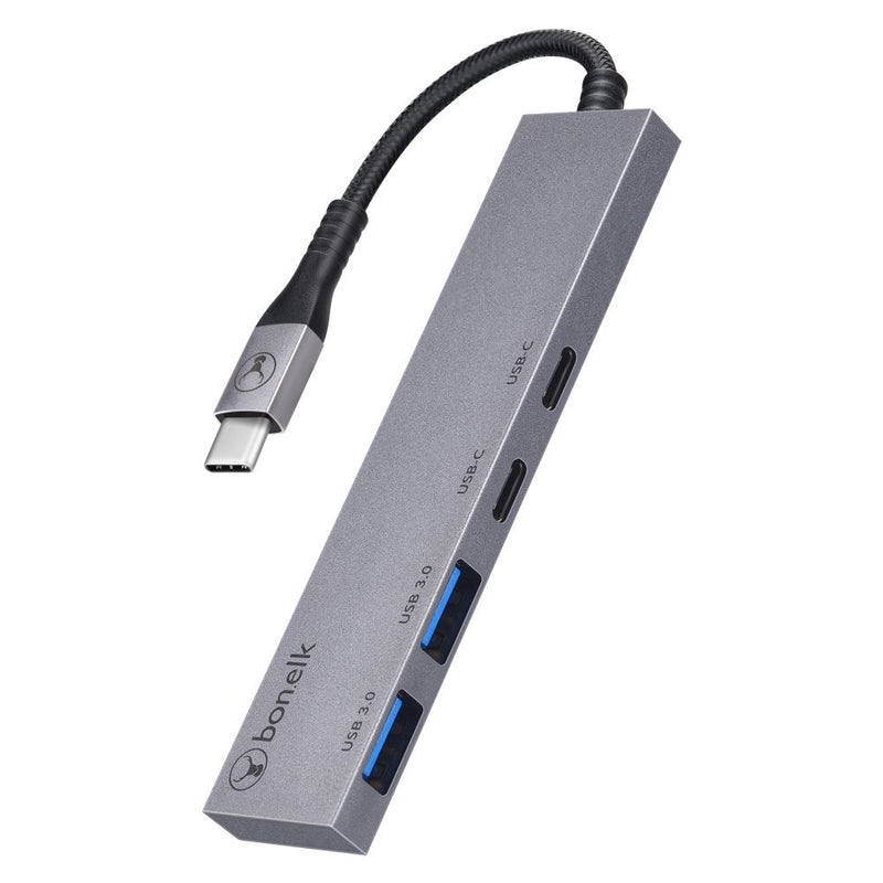 Bonelk Long-Life USB-C 4 in 1 Multiport Slim Hub (Space Grey)