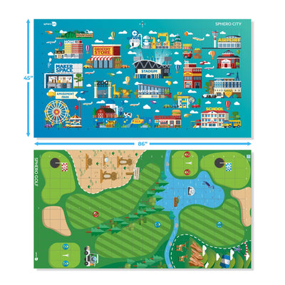 SPHERO Code Mat "City & Golf" 2-sided with activity cards [ship with CMACARD02]