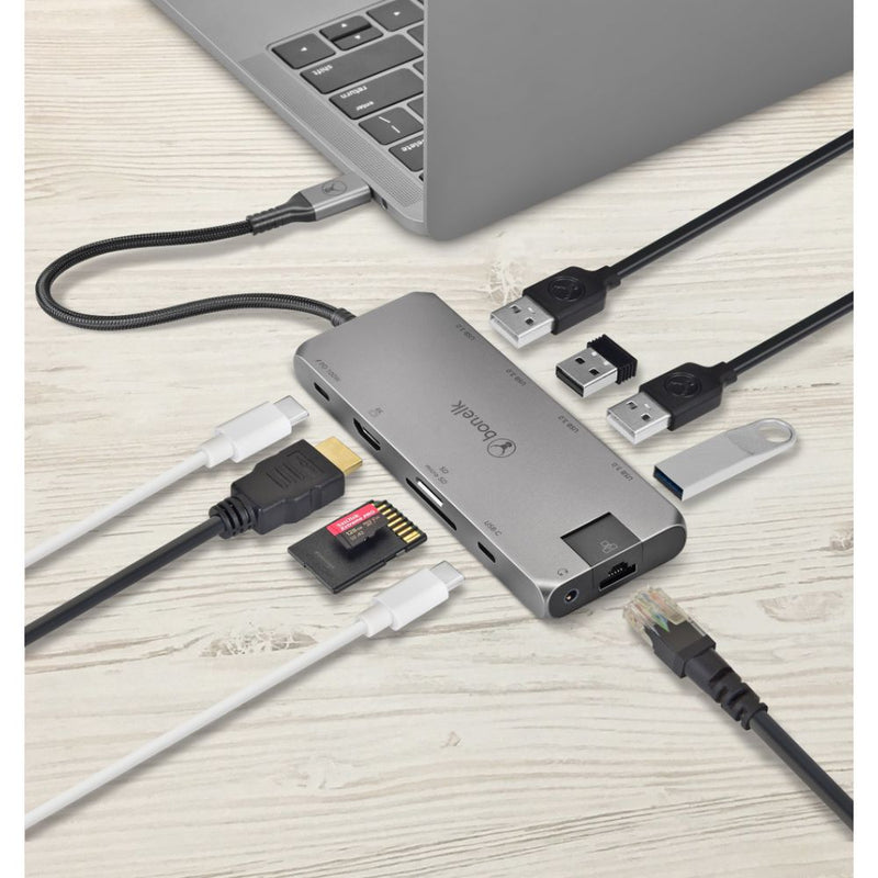 Bonelk Long-Life USB-C to 11-in-1 Multiport Hub - Space Grey